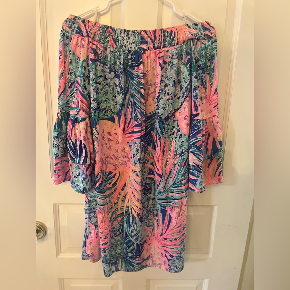 Lilly Pulitzer Tobyn Tunic Off Shoulder Dress in Gypset Paradise - size small